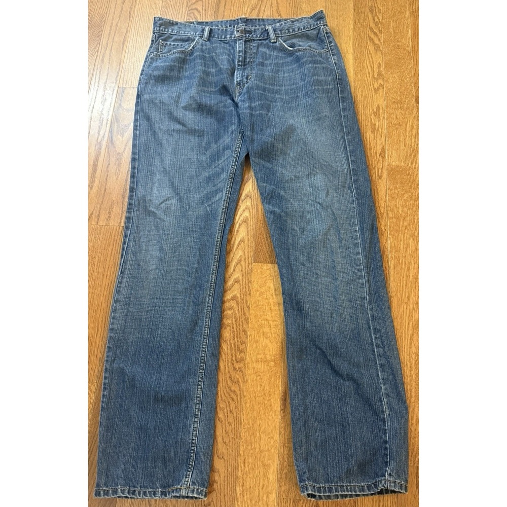 Levis 569 Jeans Mens 36x36 Blue Wash Loose Fit Classic Straight Leg Roomy Denim